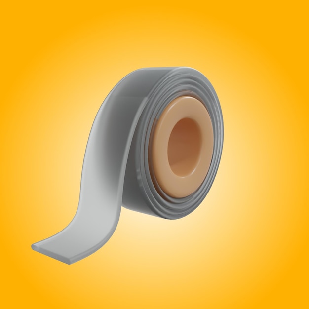 3d render of clear adhesive tape