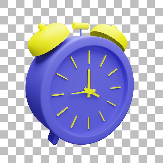 3D Render Clock Simple Object illustration