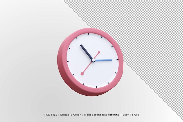 3d render clock time concept