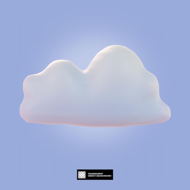 3d render cloud isolated icon