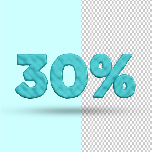 3d render concept 30 percent discount Premium Psd