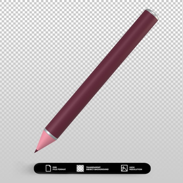 3d render cosmetic eyebrow pencil icon