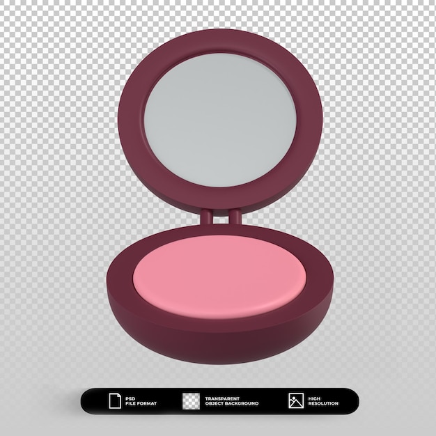 3d render cosmetic foundation powder icon