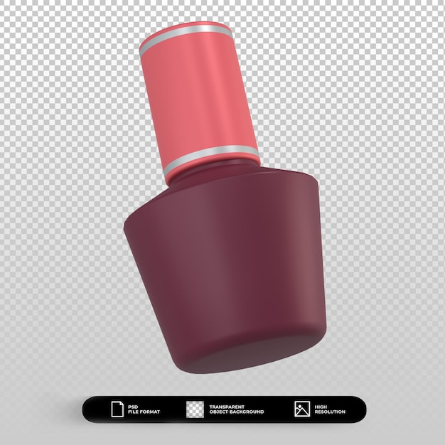 3d render cosmetic nail polish icon