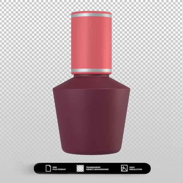 3d render cosmetic nail polish icon