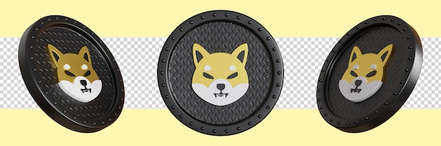 3d render cryptocurrency dogecoin shiba inu