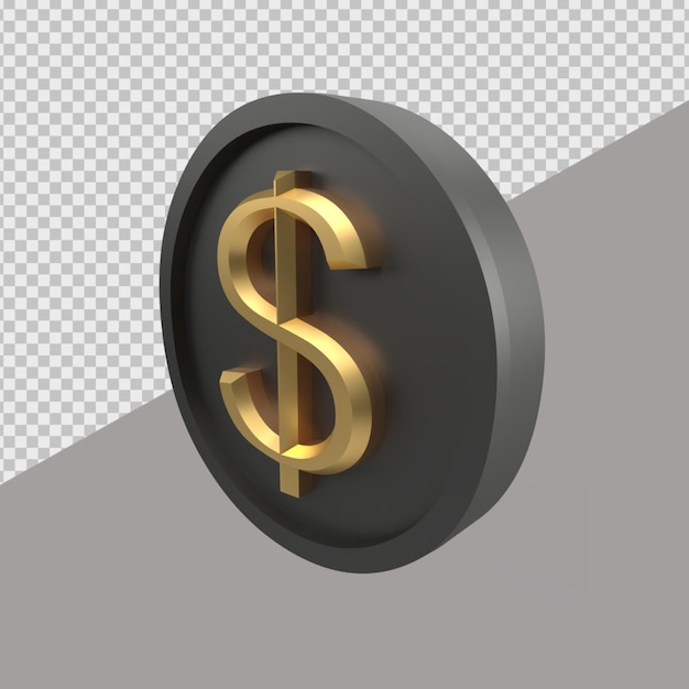 3D Render currency Dolar