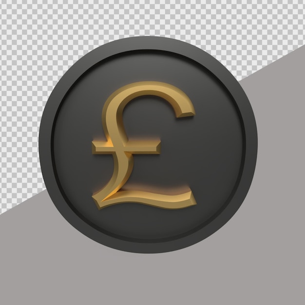 3D Render currency Pound