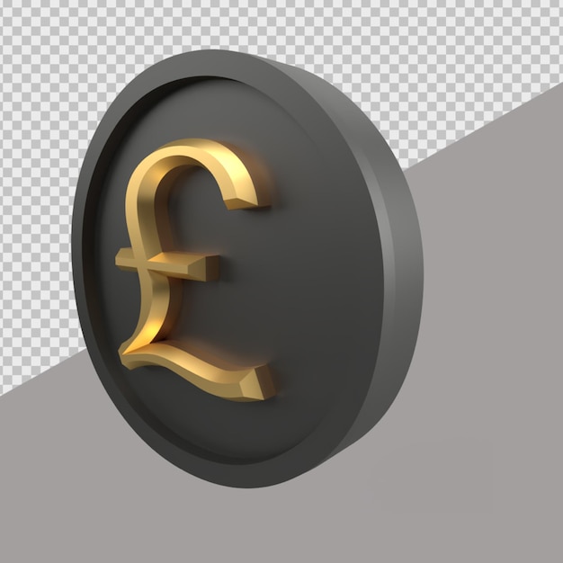 3D Render currency Pound