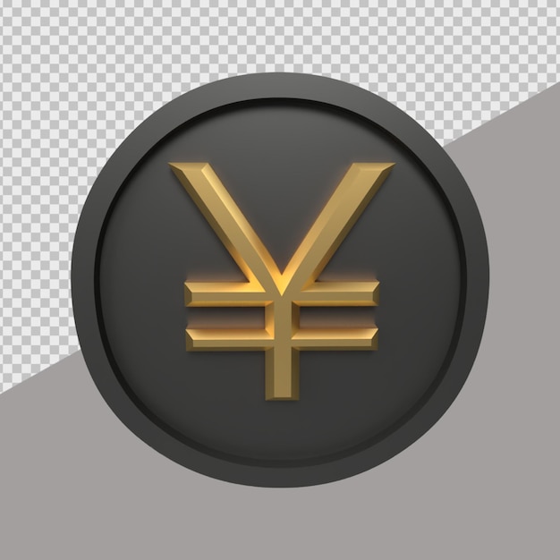 3D Render currency Yen