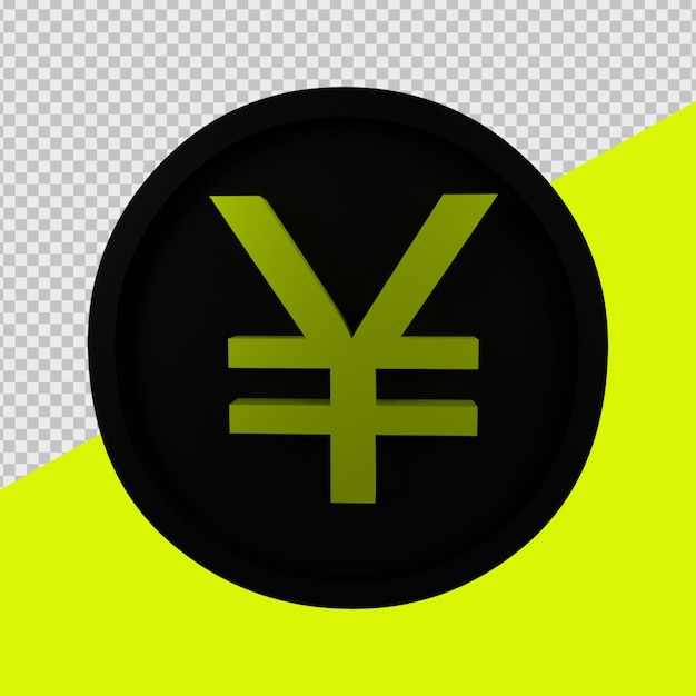 3D Render Currency Yen