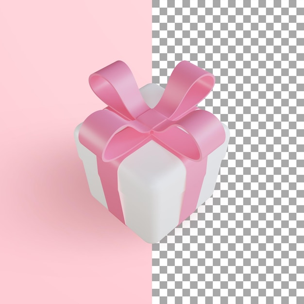 3d render of cute gift box