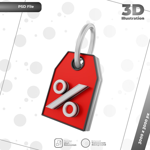 3d render discount illustration