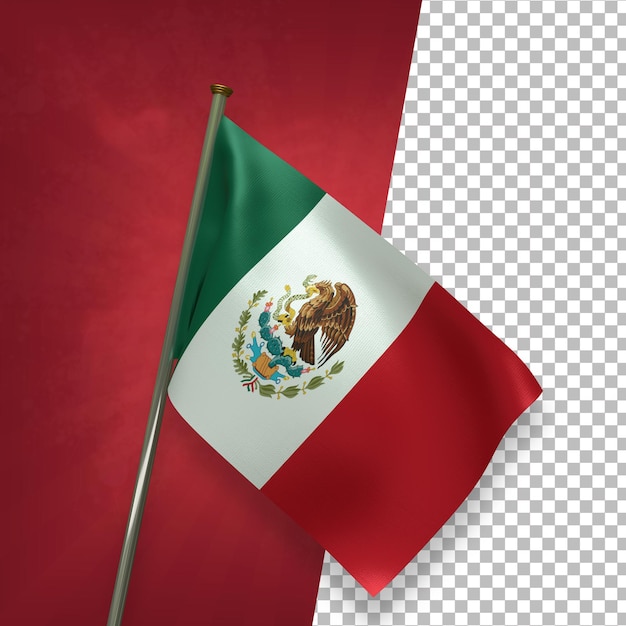 3d render elegant mexico flag