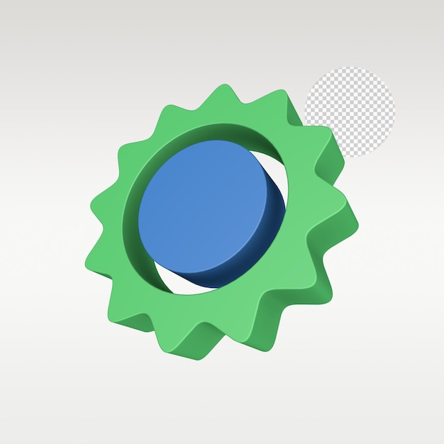 3D Render Energy Ecology Icon Symbol