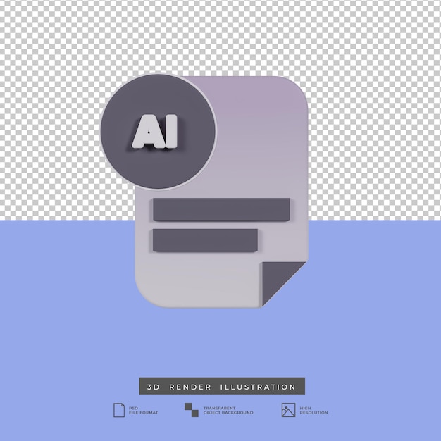 PSD 3d render file ai format icon