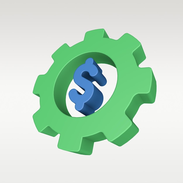 3D Render Finance Icon