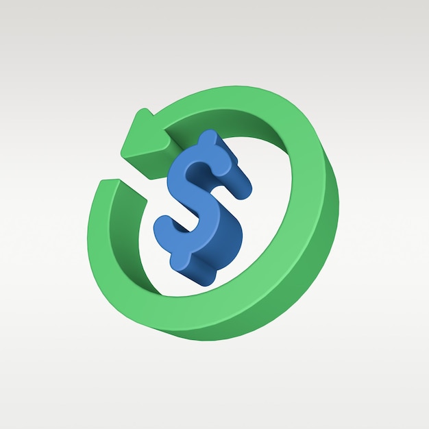 3D Render Finance Icon