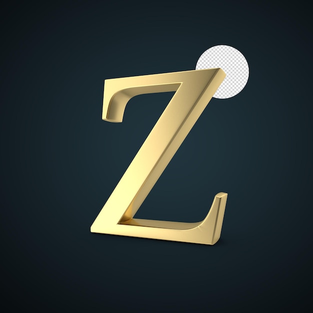 3d render gold Z