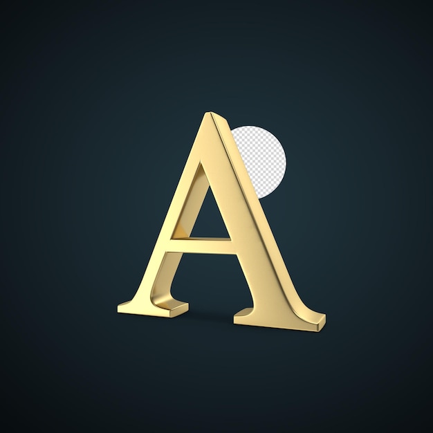 3D render gold A