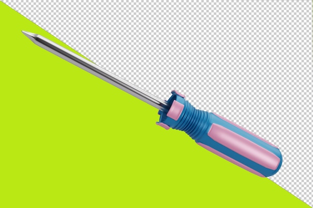 3D Render or Green Screwdriverplus