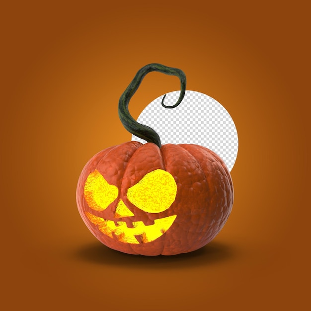 3d render halloween horror pumpkin