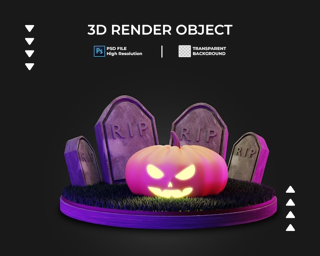 3d render of halloween icon isolated