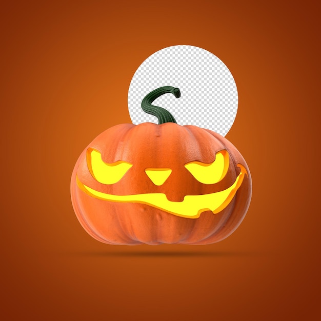 3d render halloween pumpkin