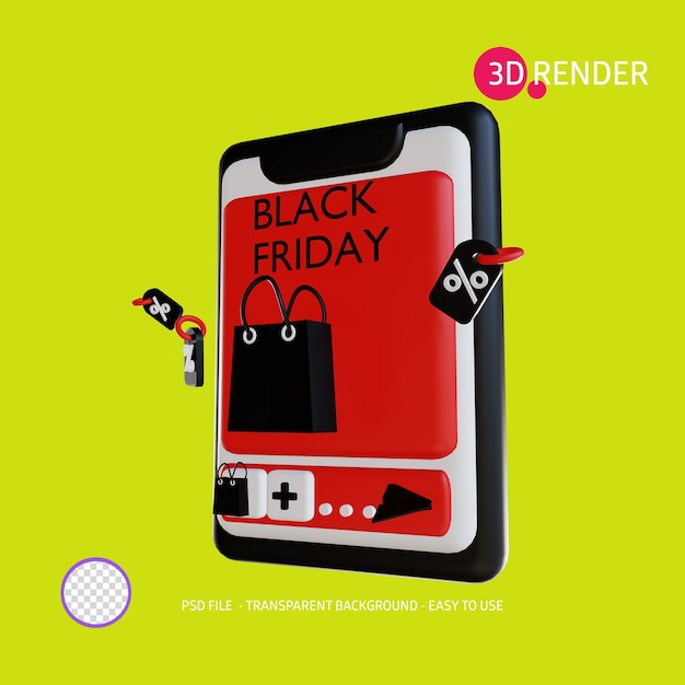 3d render icon black friday 5