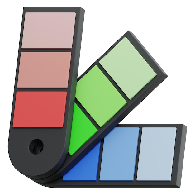 3d render icon illustration color pallete