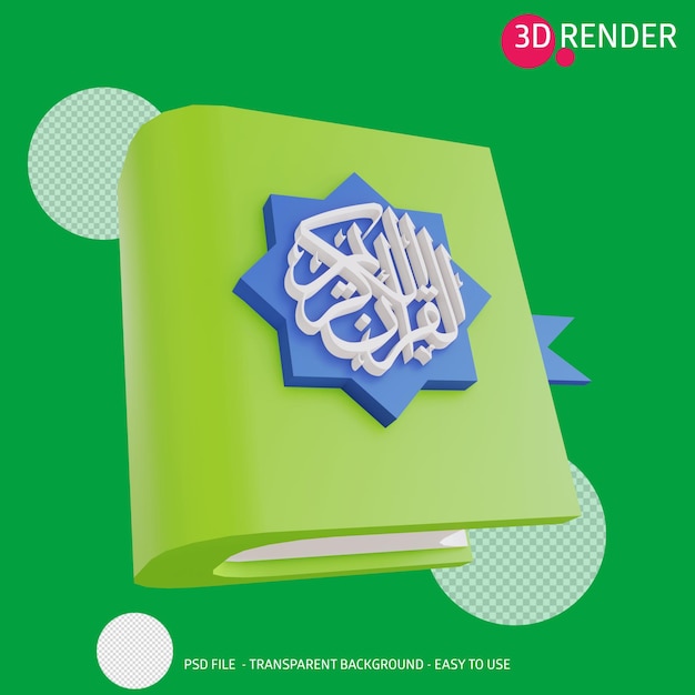 3d render icon qoran