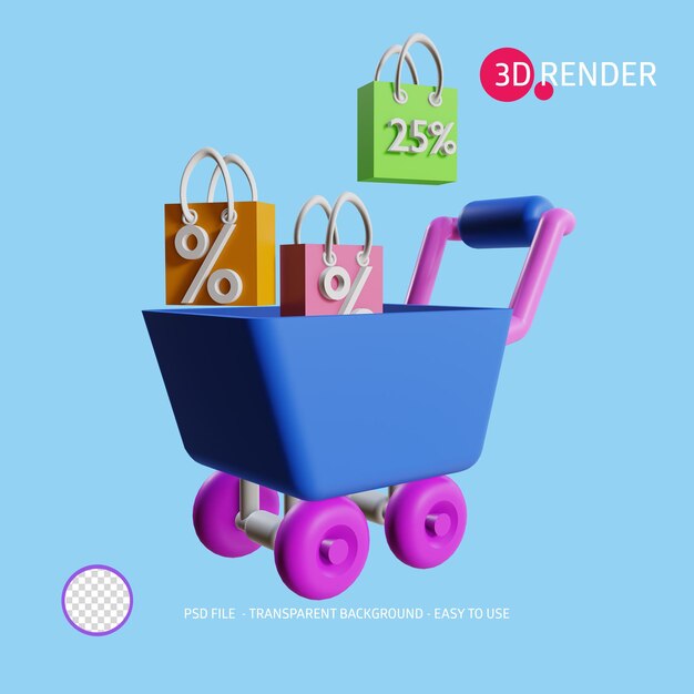 3D Render icon sale 1