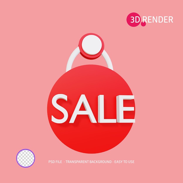 3D Render icon SALE 2