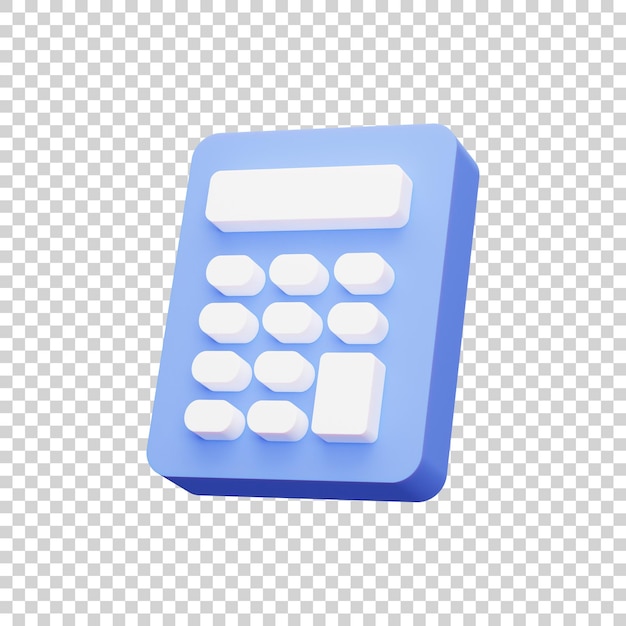 3d render illustration. Calculator icon.