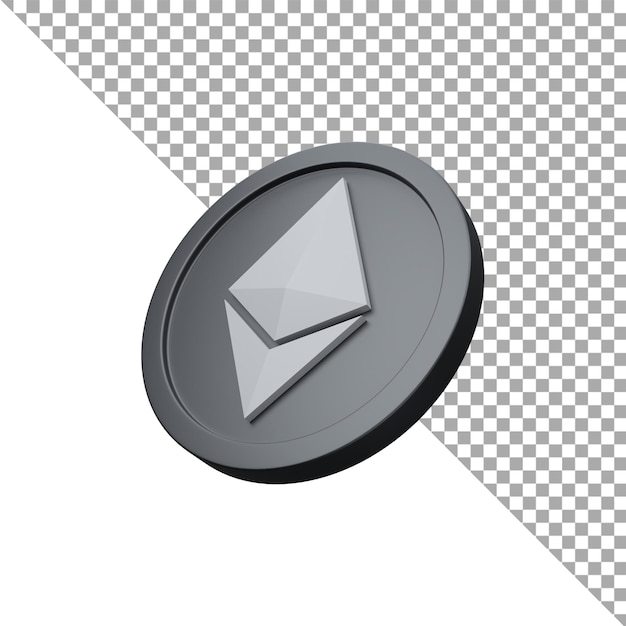 3d render illustration ethereum icon