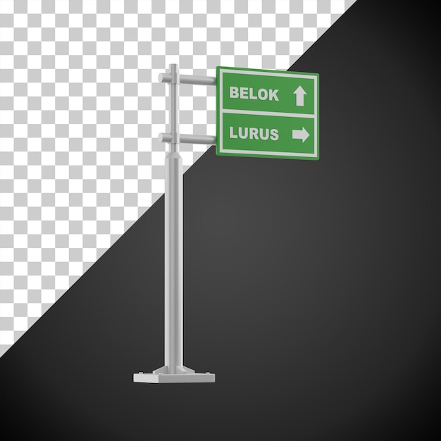 3D render Illustration icon camping area traffic sign