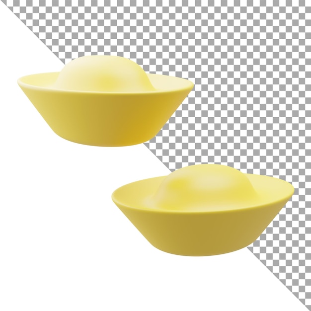 3d render illustration icon gold