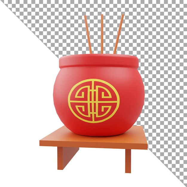 3d render illustration icon incense