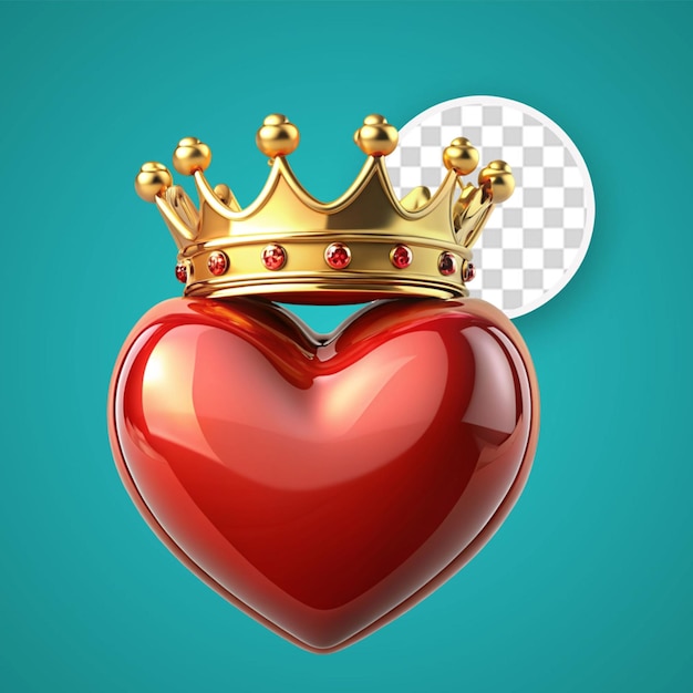 3d render illustration love king