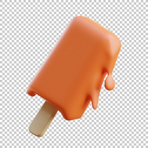 3D Render illustration popsicle isolated premium psd