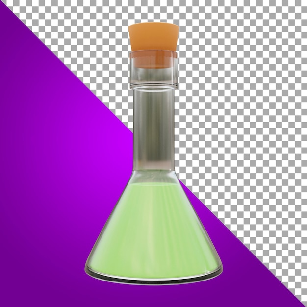 3d render illustration potion tube halloween asset