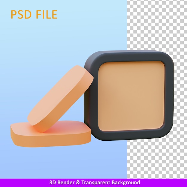 3d render illustration powder