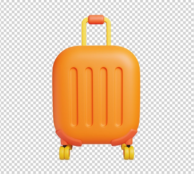 3d render illustration of Suitcase isolated Travel icon summer