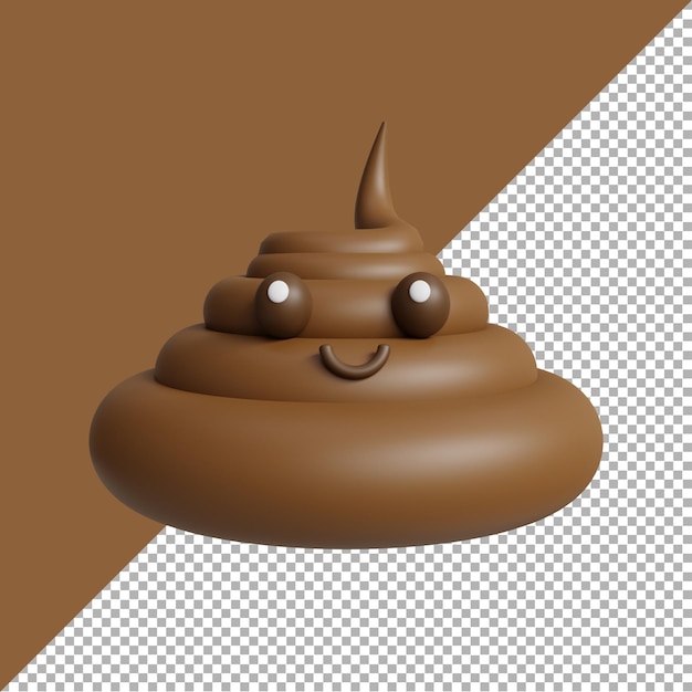 3D render illustration of world smile day cute dirt pop cartoon