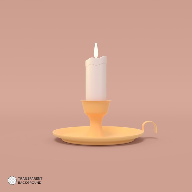 3D Render isolate Candle icon