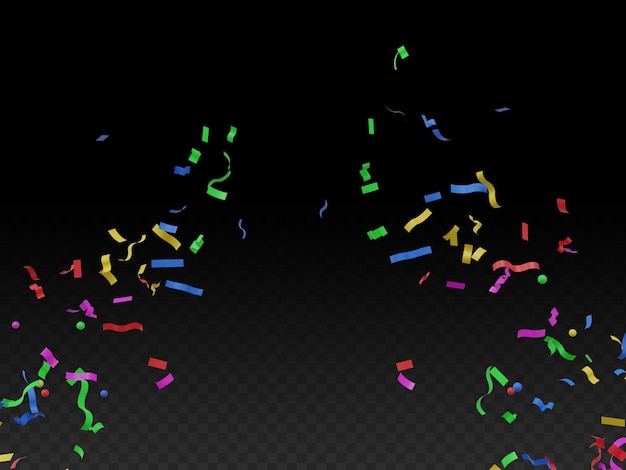 3d render isolated colorful confetti fun ribbon element background