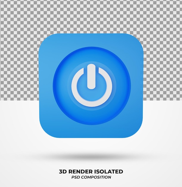 3D Render Isolated Icon