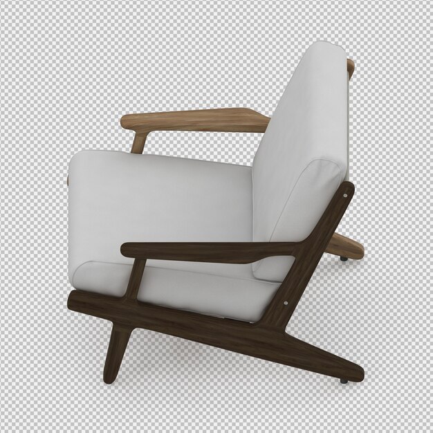 3d render of isometric armchair