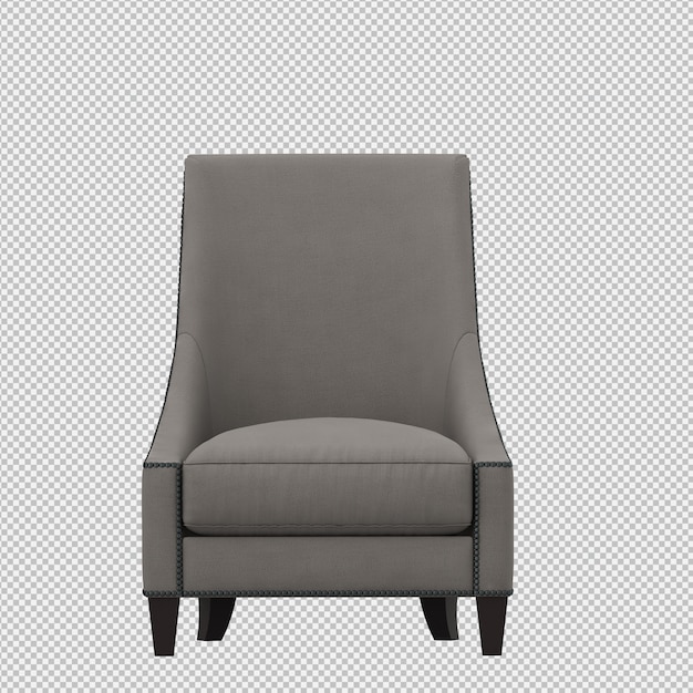 3d render of isometric armchair