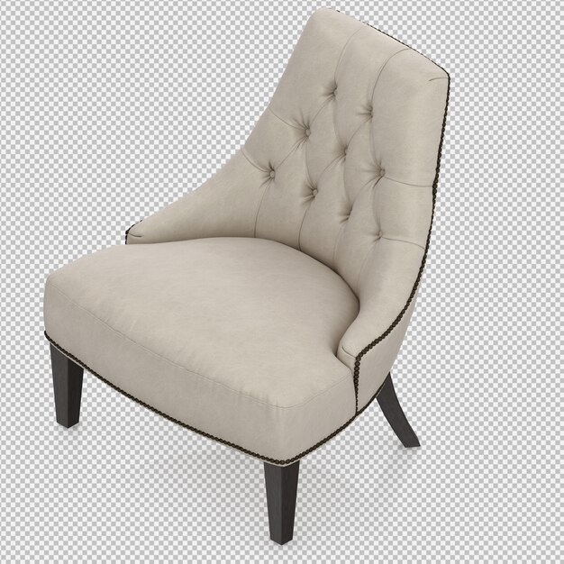 3d render of isometric armchair